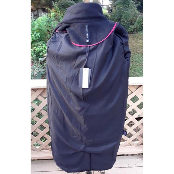 NWT Walter Marilyn Coat sz M 6-8 Wool Blend Black - Picture 6 of 7